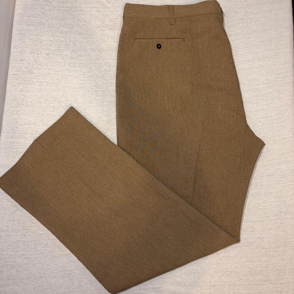 Haggar Vintage 70s Men’s 42x31 Brown Flared Pants Double Knit